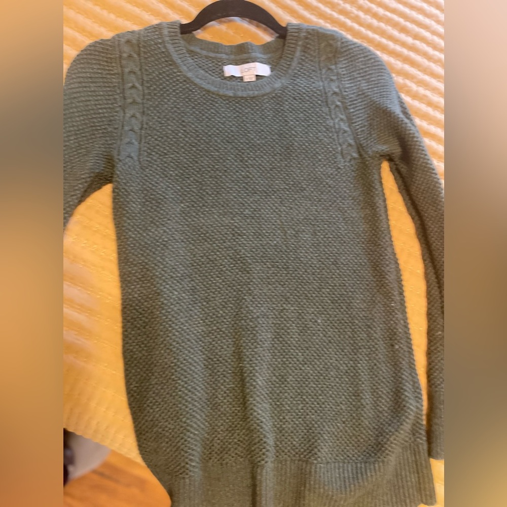 Brand new Loft long green sweater.